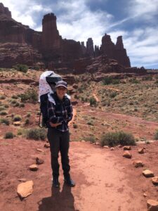Dr. Cuni Sanchez ar Fisher Towers in Utah, June 2024. Photo credit: Xavier D Diego